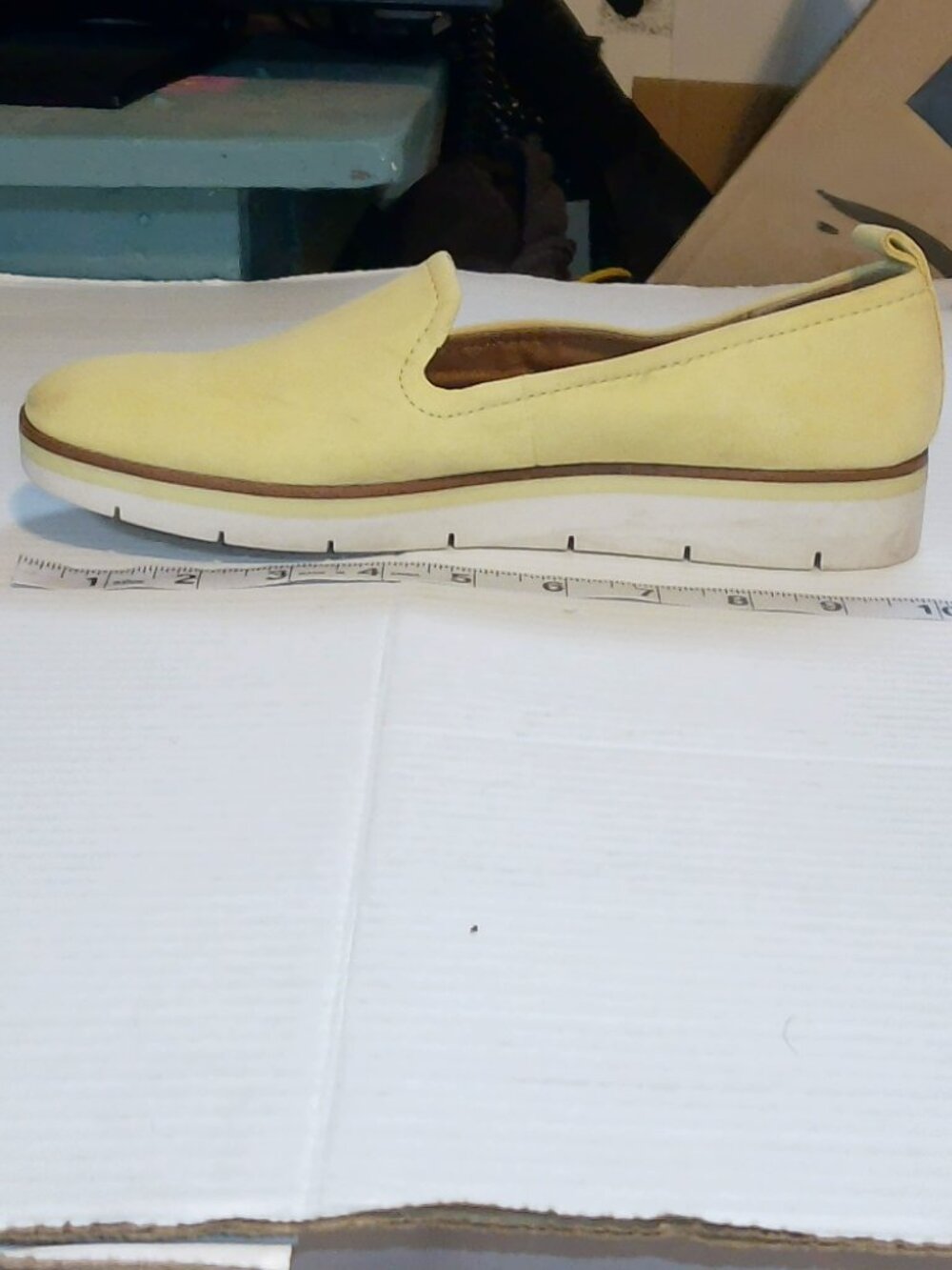 Caslon Hadley-Lea Yellow Suede Slip On Loafers Sneakers Women's Size 8M - Picture 3 of 14